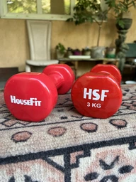 Гантель HSF с виниловым покрытием 3 кг (D086/DD6948-3) фото от покупателей 3