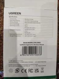 Беспроводная бесшумная оптическая мышь UGREEN Ergonomic Wireless (MU006) фото от покупателей 5