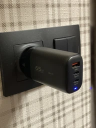 Зарядний пристрій Essager GaN 65W чорний, швидка зарядка PD3.0 фото від покупців 3