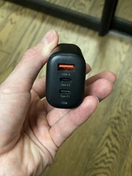 Зарядний пристрій Essager GaN 65W чорний, швидка зарядка PD3.0 фото від покупців 1