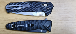 Нож складной Ganzo G620-G1 (длина: 205мм, лезвие: 88мм, черное),хаки фото от покупателей 7