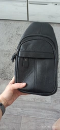 Сумка слинг через плечо мужская из натуральной кожи Laras K101023 Black (ROZ6300004239)