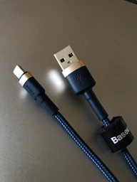 Кабель Baseus Cafule Lightning USB 2.4 A 1m Black-Gold CALKLF-BV1 фото від покупців 1