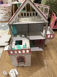 Кукольный домик NestWood Мини Коттедж дом для кукол Лол, мебль 9 ед, розовый (kdl001) фото от покупателей 4