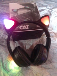 Бездротові навушники LED з котячими вушками CAT STN-28 синій