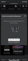 Roblox: Knife Crown - Murder Mystery 2 фото от покупателей 17