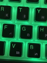 Микро-наклейка на клавиатуру XOKO Украинский прозрачный фон белая кириллица 47 букв и символов фото от покупателей 16