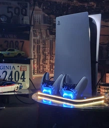 Вертикальна док-станція Saitake для PS5 з охолодженням та RGB-підсвіткою для PlayStation 5, PS VR2, чорна фото від покупців 6
