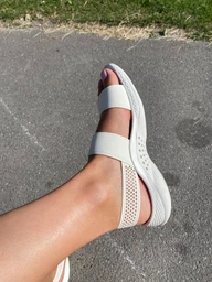 Жіночі сандалі Crocs LiteRide 360 Sandal Women Pearl White Multi 37-7-24 см 206711 фото від покупців 2