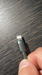 Кабель зарядный Baseus Cafule Cable USB to Lightning 2.4A 1 м Grey Black (CALKLF-BG1) фото от покупателей 4