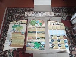 Комплекс стендов по географии коричневый