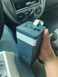 Power Bank лампа ємністю 30000 mAh з дисплеєм та ремінцем 22,5W Чорний фото від покупців 1