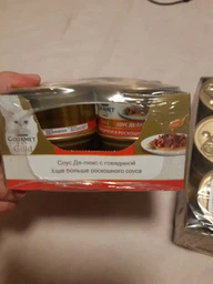 Влажный корм для кошек Gourmet Gold, нежные биточки с говядиной и томатами, 12 шт. по 85 г фото от покупателей 11
