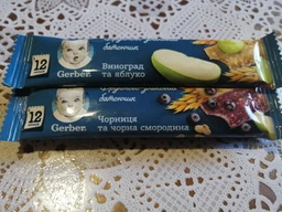 Упаковка фруктово-злаковых батончиков Gerber с черникой и черной смородиной для детей с 12 месяцев 25 г х 20 шт (8445290576002) фото от покупателей 13