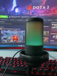 Микрофон студийный для стрима игровой для подкаста для записи музыки для блогеров для конференций конденсаторный с подсветкой RGB технология Plug&Play USB DKWAY PS-5s фото от покупателей 12