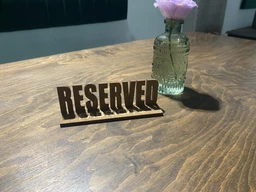 Табличка Reserved, резерв столу 15см 5мм чорний фото від покупців 1