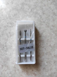 Стартовий набір фрез Nail Drill Set-1 Blue для щільної кутикули (3 фрези, середня абразивність) фото от покупателей 1