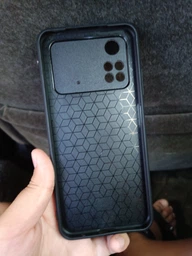Шкіряний чохол - накладка Fanoya для Xiaomi Poco M4 Pro 4G gray фото від покупців 1