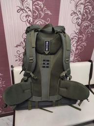 Тактичний каркасний похідний рюкзак Over Earth модель 625 80 літрів Olive фото від покупців 12
