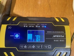 Зарядное устройство для автомобильного аккумулятора Foxsur 12V-24V 8A Желтый FBC122408D фото от покупателей 17