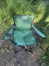 Кемпінговий розкладний стілець з підлокотниками SKIF Outdoor Comfort зелений ZF-S002G фото від покупців 1