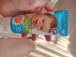 Детская зубная паста Brush-Baby Teething Baby для прорезывания от 0 до 2 лет (фтор 500, вкус яблочная мята), 50 мл фото от покупателей 2