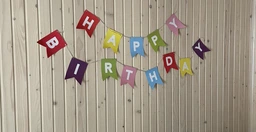 Паперові Прапорці Happy Birthday Різнокольорові фото від покупців 3