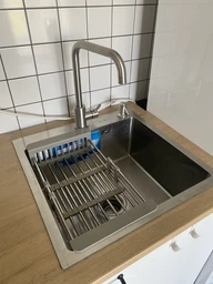 Мойка из нержавеющей стали AQUAMILL 5050 decor + смеситель + дозатор + решетка + сифон фото от покупателей 1