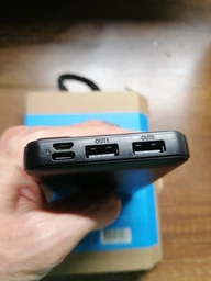 Повербанк VIVA VR12 з реальною ємністю 10000 mAh, портативна батарея (10W, 2USB/micro-USB, Type-C, 2A, LED індикатор, швидка зарядка) - Чорний фото від покупців 9