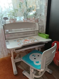 Комплект Evo-Kids BD-10 PN Стілець + стіл + полиця + лампа Рожевий (BD-10 PN з лампою)