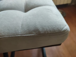 Табурет Лофт otto UNI м’який 35х35х53см сірий мікровелюр loft фото від покупців 2
