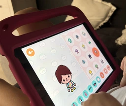 Противоударный детский чехол STR EVA для iPad 9, 2021 (10.2" экран), с подставками треугольник Blue фото от покупателей 3
