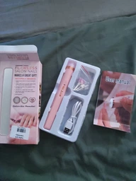 Мини фрезер для маникюра и педикюра со встроенным аккумулятором Flawless Salon Nails беспроводной Красный фото от покупателей 4