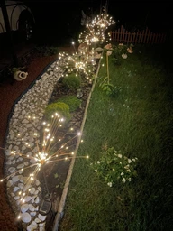 Светодиодный светильник Фейерверк 90 led на солнечной батарее (садовый, 80см, 10 часов работы, 2 режима)