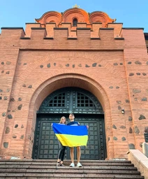 Прапор України державний, великий Smart, стрейч-атлас 90 х 141 см синьо-жовтий, кишеня під древко фото від покупців 19