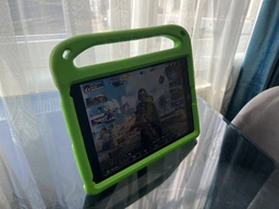 Противоударный детский чехол STR EVA для iPad 9, 2021 (10.2" экран), с подставками треугольник Blue фото от покупателей 2