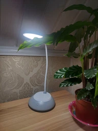 Аккумуляторная настольная лампа TITANUM TLTF-022G 7W 3000-6500K с USB, с регулировкой яркости и температуры света, серая фото от покупателей 4