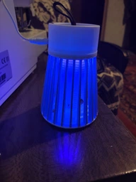 Пастка-лампа від комах Mosquito killing Lamp YG-002 акумуляторна з LED підсвічуванням та USB-зарядкою Сіра фото від покупців 19