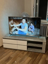 Тумба під телевізор з дверцятами TV Moreli Т-205 від Moreli Венге темний/Білий  фото від покупців 5