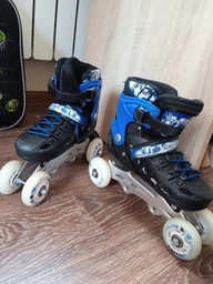 Детские ролики для начинающих 3 в 1 Scale Sports, размер 34-37, Синие