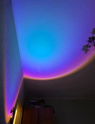 Світлодіодна атмосферна лампа захід сонця РГБ LED Sunset Lamp RGB проекційний світильник торшер на гнучкій ніжці 7 кольорів від USB фото від покупців 4