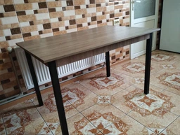 Стол кухонный Ferrum-decor Марио 75x120x60 Черный ДСП Бетон 16мм (MAR0007) фото от покупателей 1
