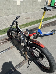 Фэтбайк-Горный велосипед "S800 HAMMER EXTRIME" Колёса 26’’х4,0. Алюминиевая рама 17’’ Черно-Синий. фото от покупателей 2