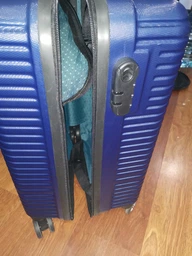 Пластиковый средний колесный чемодан 70L GD Polo 60k001 бледно-розовый фото от покупателей 1