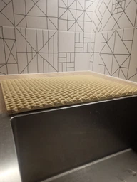 Кухоний килимок для сушіння посуду EVAPUZZLE KITCHEN 40x30 см сушарка для посуду Блакитний фото від покупців 6