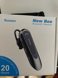 Гарнитура Bluetooth New Bee LC-B45 Black + чехол гарантия 1 год B45BLRU русская озвучка фото от покупателей 10