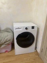 Сушильна машина Beko, тепловий насос, 7кг, A++, 51см, дисплей, білий (DF7412PB)