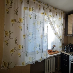 Занавеска из батиста Пион Серый Adagio Windows Decor, тюль с крупными цветами 250 х 170см, тюлевые шторы на тесьме фото от покупателей 3