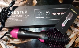 Фен-щітка для укладки волосся One Step Hair Dryer, гребінець фен випрямляч волосся | фен щітка для волосся (1008331-Black) фото від покупців 10