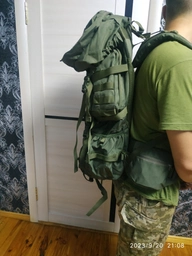 Тактический каркасный походный рюкзак Over Earth модель 625 80 литров Олива фото от покупателей 10